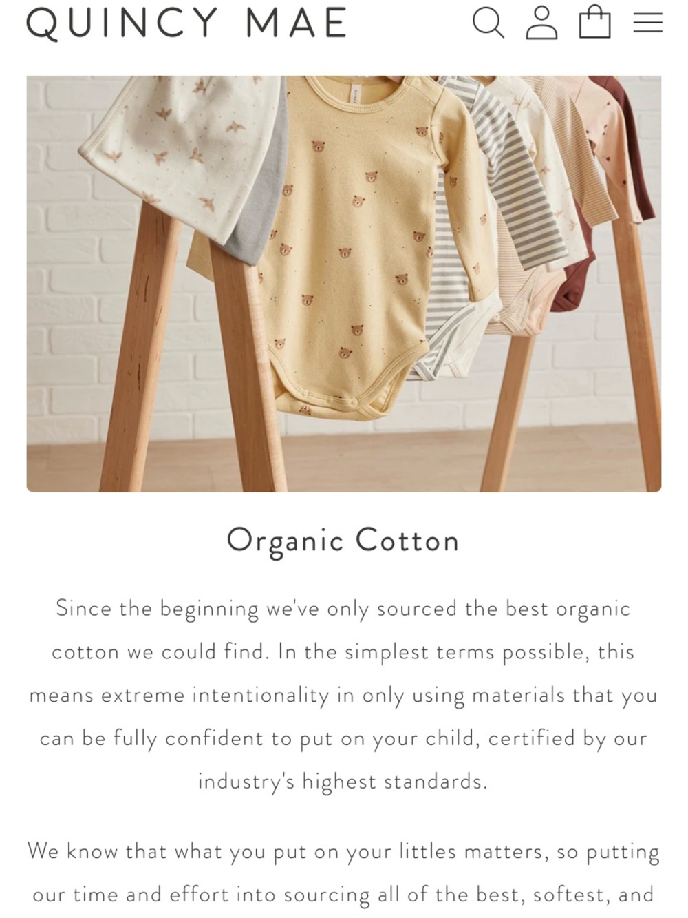 2 Quincy Mae Organic Cotton Romper for Twins, ivory w/Star print, gender-neutral - Picture 7 of 7